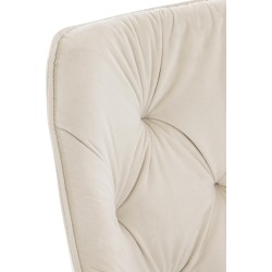 Conjunto de 4 sillas Tanna en terciopelo color crema Conjunto de 4 sillas Tanna en terciopelo color crema