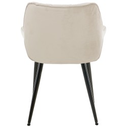 Conjunto de 4 sillas Tanna en terciopelo color crema Conjunto de 4 sillas Tanna en terciopelo color crema