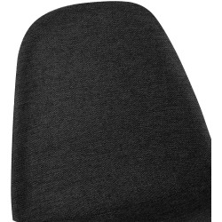 Juego de 4 sillas de comedor Napier de tela en color negro