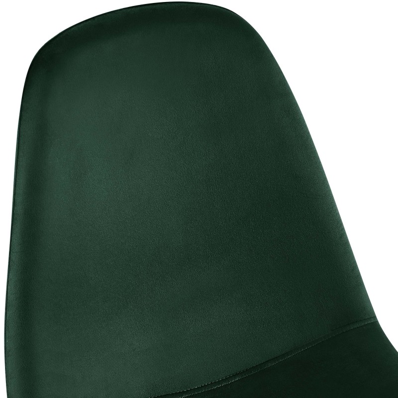 Juego de 4 sillas de comedor Napier de terciopelo verde