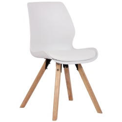 Silla Luna en plástico blanco