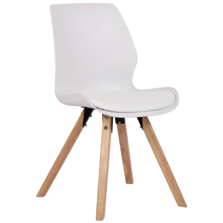 Silla Luna en plástico blanco