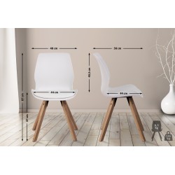 Silla Luna en plástico blanco Silla Luna en plástico blanco