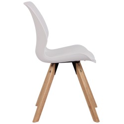 Silla Luna en plástico blanco Silla Luna en plástico blanco