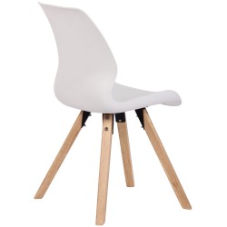 Silla Luna en plástico blanco Silla Luna en plástico blanco