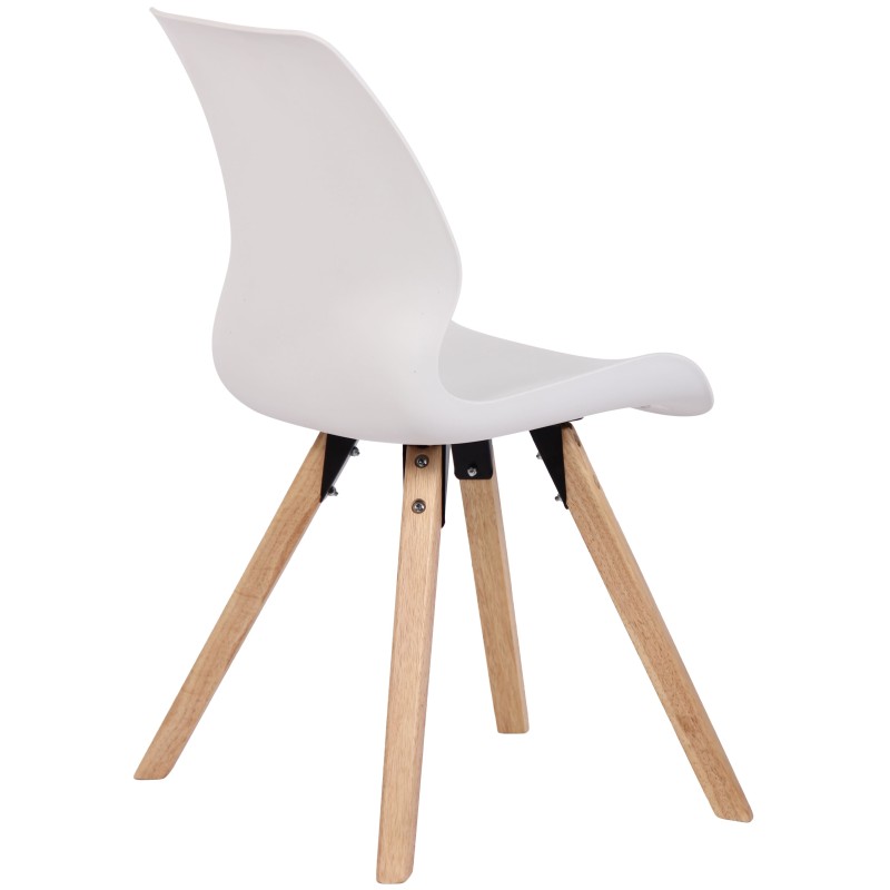 Silla Luna en plástico blanco