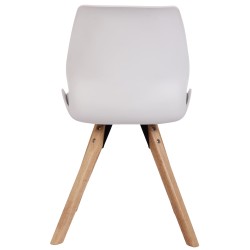 Silla Luna en plástico blanco Silla Luna en plástico blanco