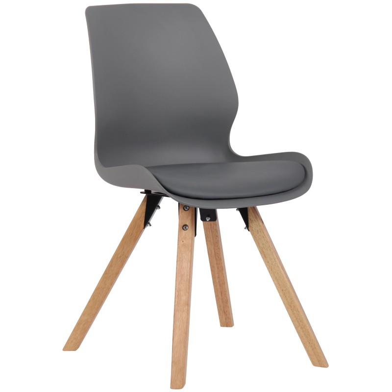 Silla de plástico gris Luna Silla de plástico gris Luna