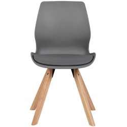 Silla de plástico gris Luna Silla de plástico gris Luna