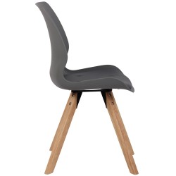 Silla de plástico gris Luna Silla de plástico gris Luna