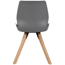 Silla de plástico gris Luna Silla de plástico gris Luna