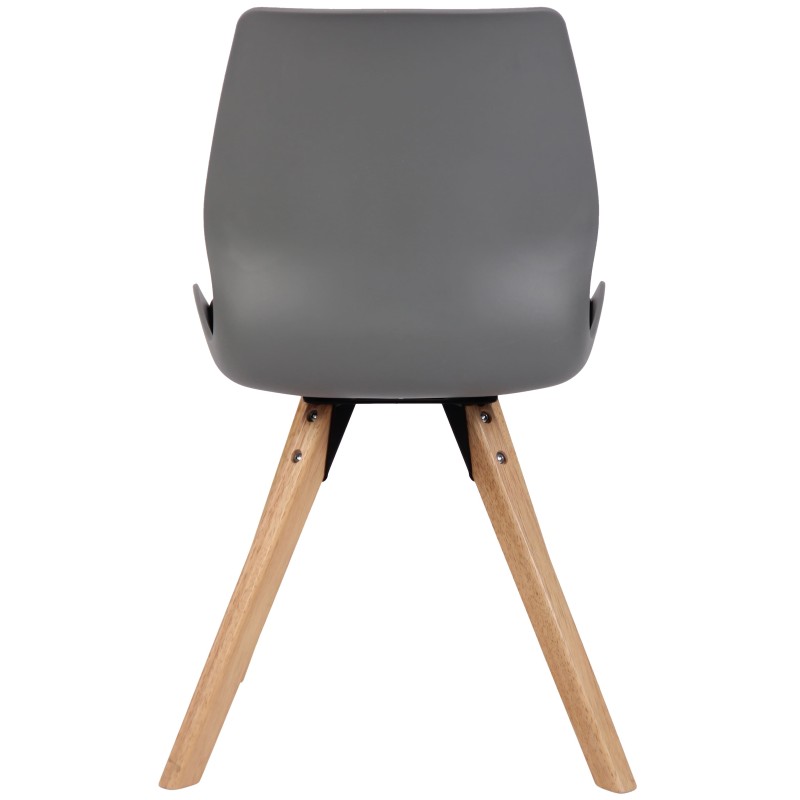 Silla de plástico gris Luna