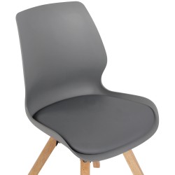 Silla de plástico gris Luna Silla de plástico gris Luna