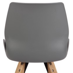 Silla de plástico gris Luna Silla de plástico gris Luna