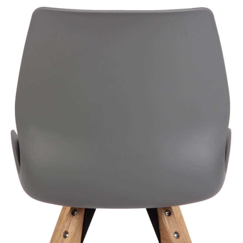 Silla de plástico gris Luna
