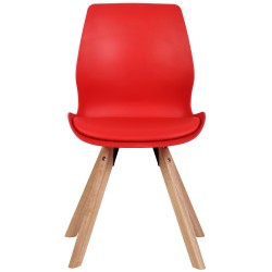 Silla de plástico roja Luna Silla de plástico roja Luna