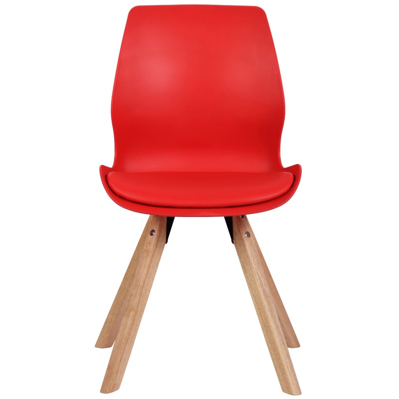 Silla de plástico roja Luna