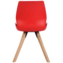Silla de plástico roja Luna Silla de plástico roja Luna