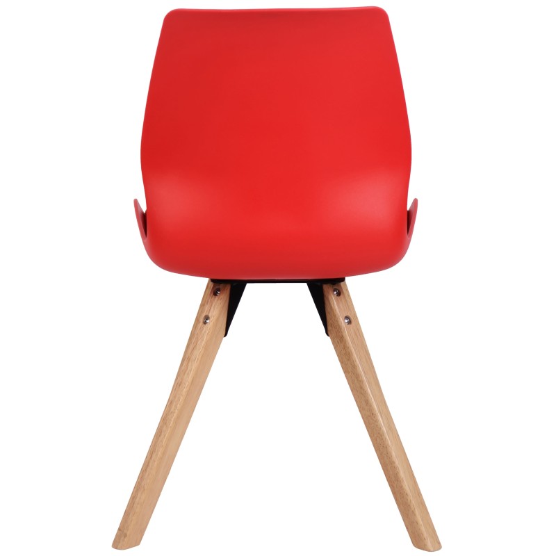 Silla de plástico roja Luna