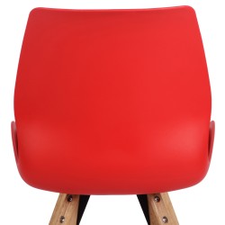 Silla de plástico roja Luna Silla de plástico roja Luna