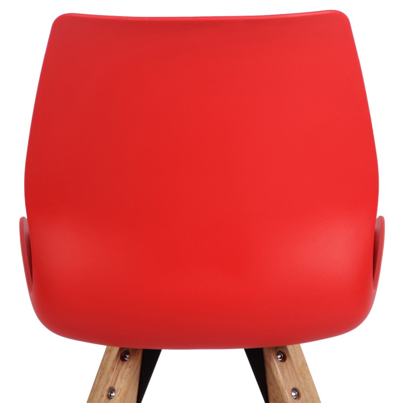 Silla de plástico roja Luna