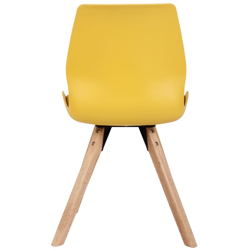 Silla de plástico amarilla Luna