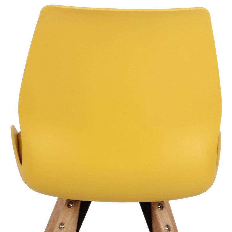 Silla de plástico amarilla Luna
