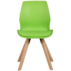 Silla Luna en plástico verde