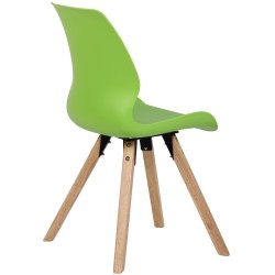 Silla Luna en plástico verde