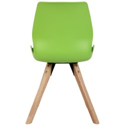 Silla Luna en plástico verde