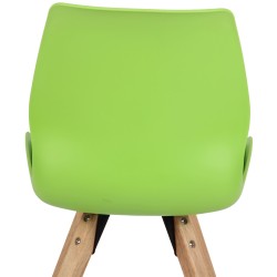 Silla Luna en plástico verde