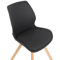 Silla Luna, símil piel negra Silla Luna, símil piel negra