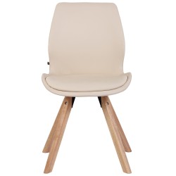 Silla Luna, polipiel color crema Silla Luna, polipiel color crema