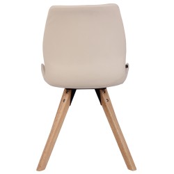 Silla Luna, polipiel color crema Silla Luna, polipiel color crema