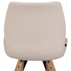 Silla Luna, polipiel color crema Silla Luna, polipiel color crema