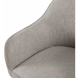 Juego de 2 sillas de comedor en tela Boise gris Juego de 2 sillas de comedor en tela Boise gris