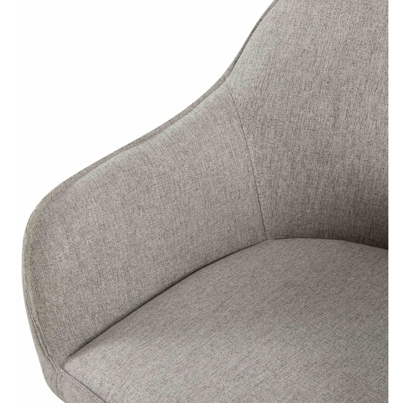Juego de 2 sillas de comedor en tela Boise gris Juego de 2 sillas de comedor en tela Boise gris
