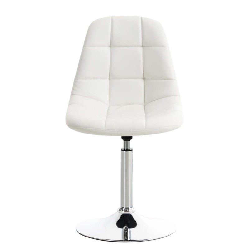 Conjunto de 2 sillas Emil, polipiel blanca