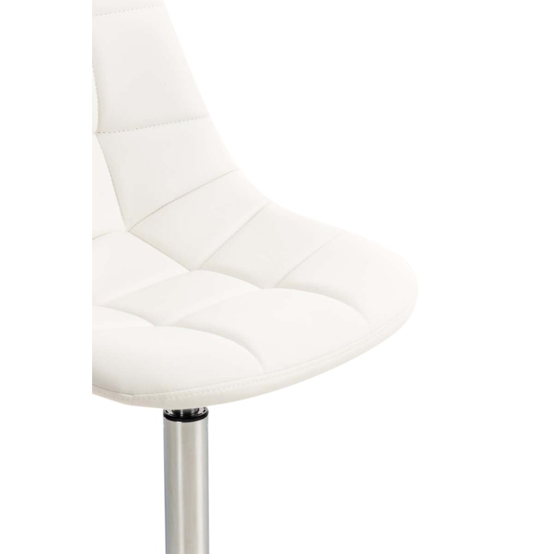 Conjunto de 2 sillas Emil, polipiel blanca