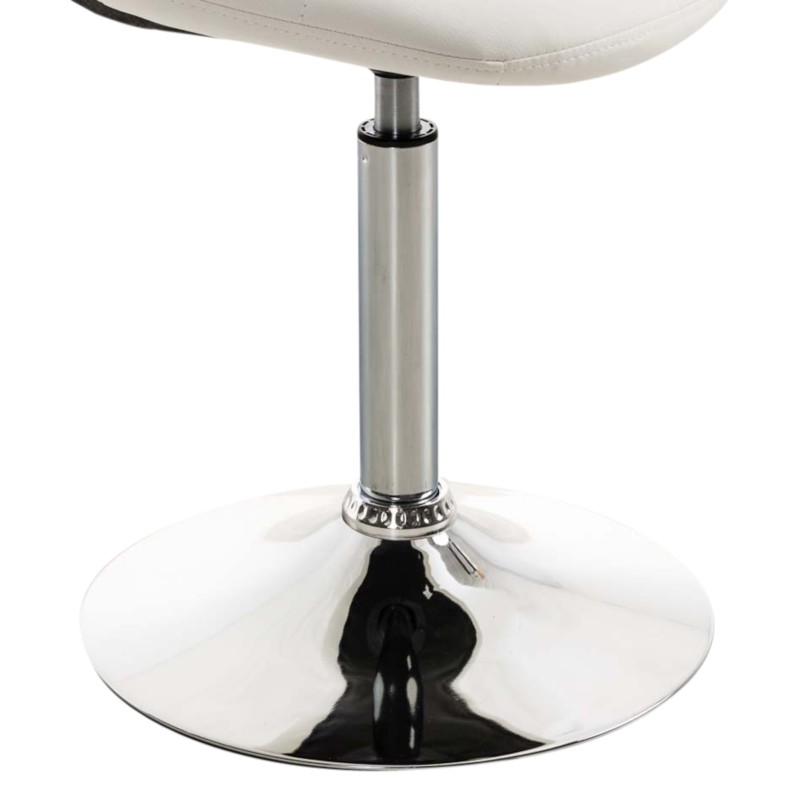 Conjunto de 2 sillas Emil, polipiel blanca