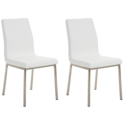 Juego de 2 sillas de comedor Colmar blancas