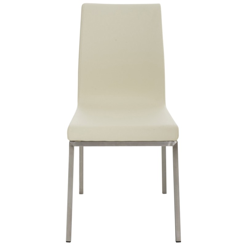 Juego de 2 sillas de comedor Colmar color crema