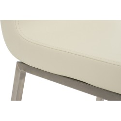 Juego de 2 sillas de comedor Colmar color crema Juego de 2 sillas de comedor Colmar color crema
