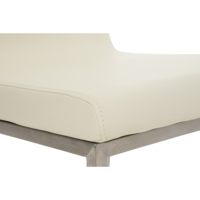 Juego de 2 sillas de comedor Colmar color crema