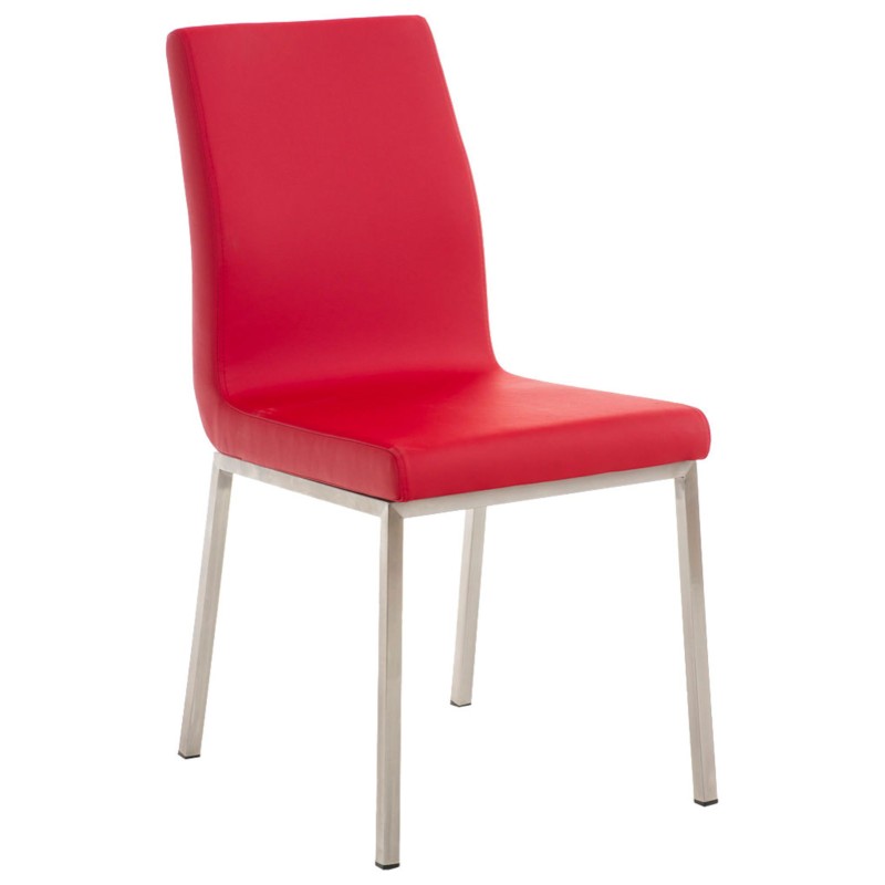 Juego de 2 sillas de comedor Colmar rojas