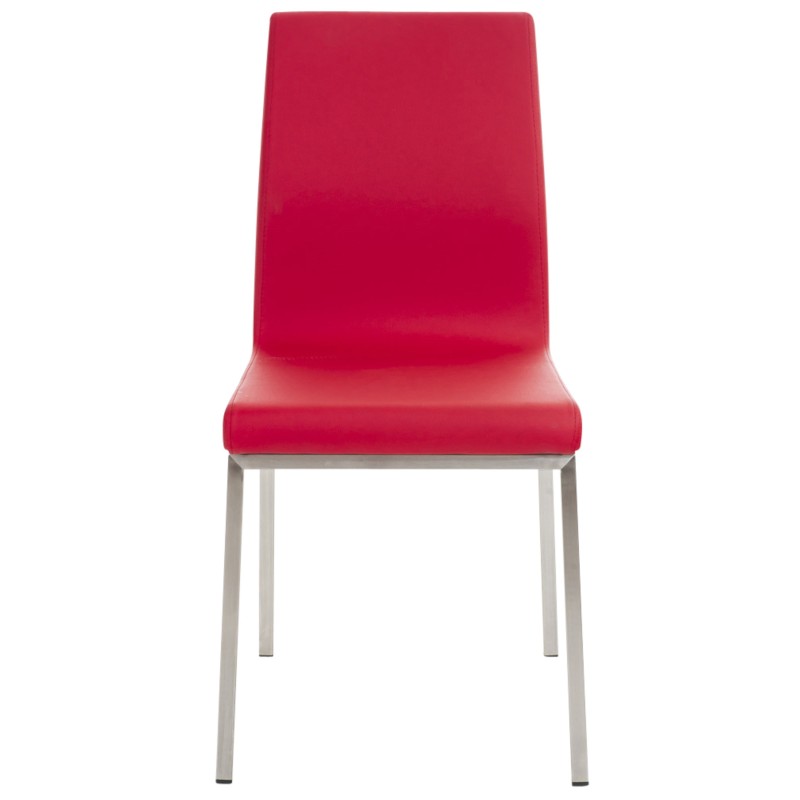 Juego de 2 sillas de comedor Colmar rojas