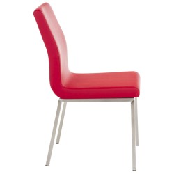 Juego de 2 sillas de comedor Colmar rojas