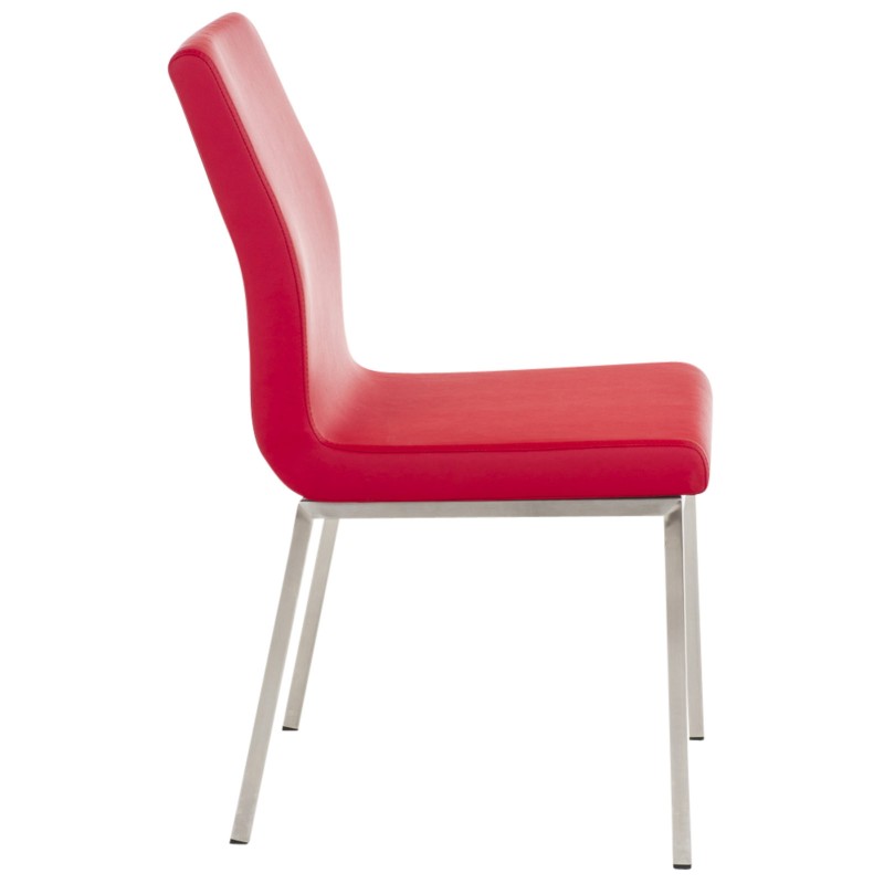 Juego de 2 sillas de comedor Colmar rojas