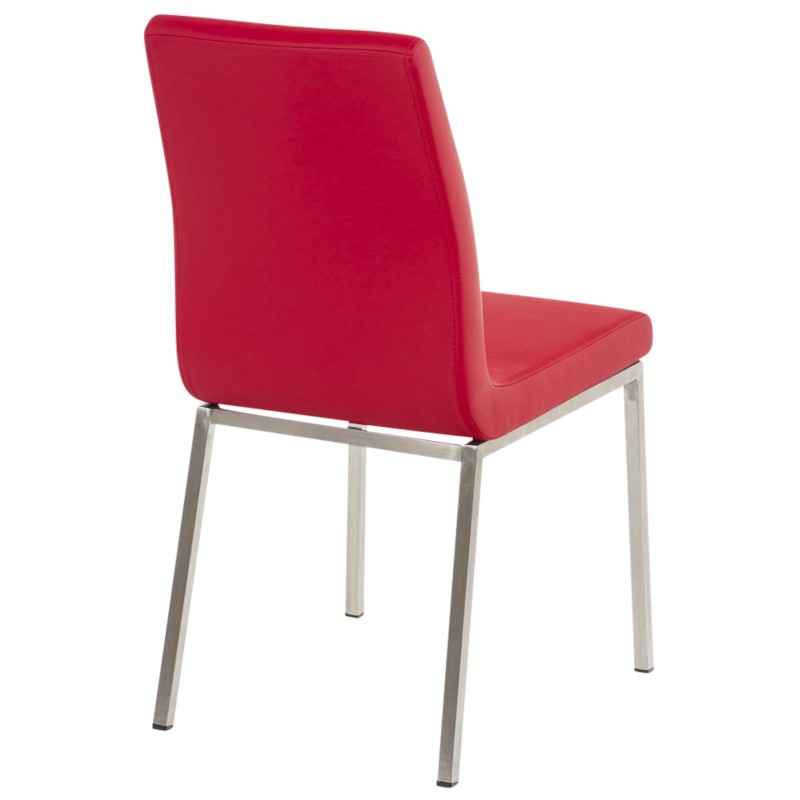 Juego de 2 sillas de comedor Colmar rojas