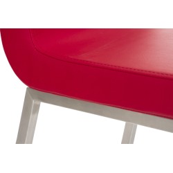 Juego de 2 sillas de comedor Colmar rojas